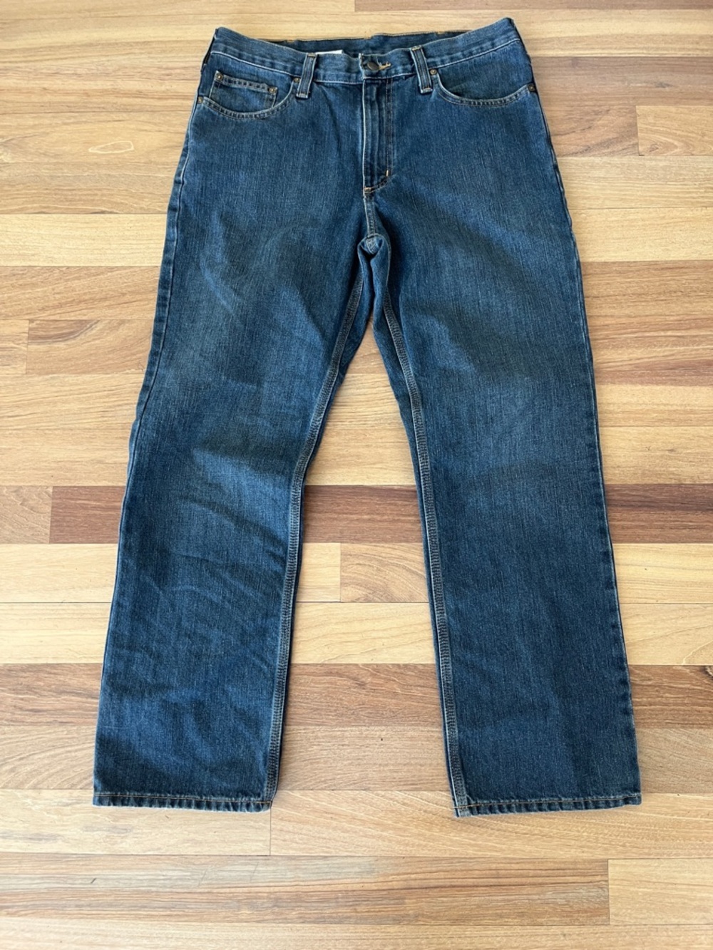 Carhartt Dark Blue Straight-Leg Men's Jeans